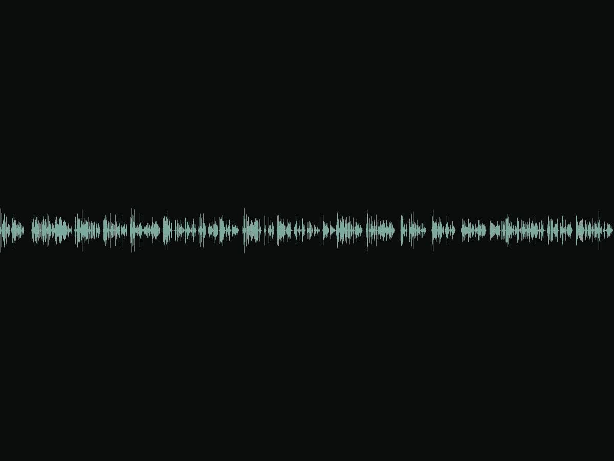 The waveform of a finished single-voice narration