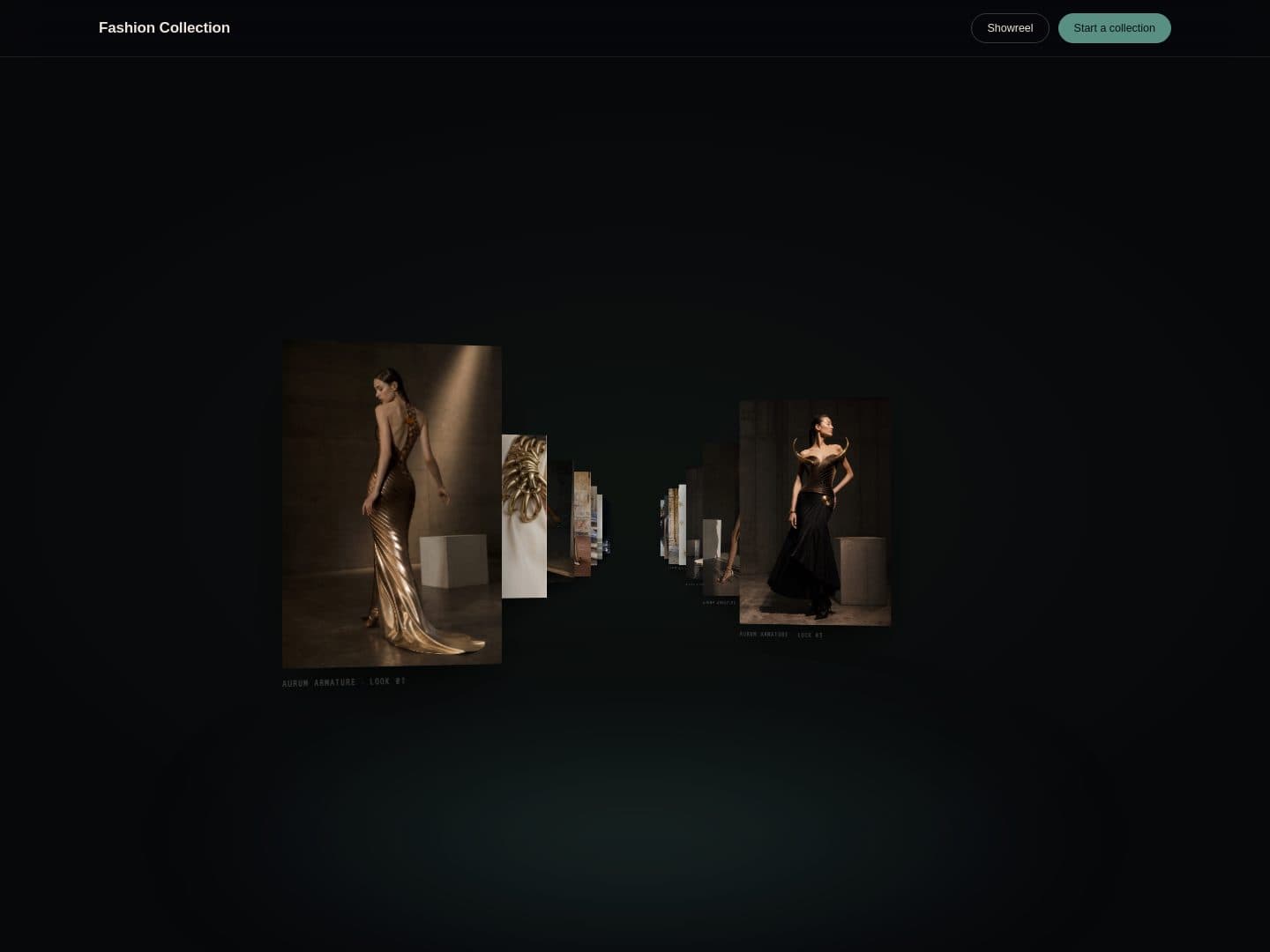 A collection page built from a brief