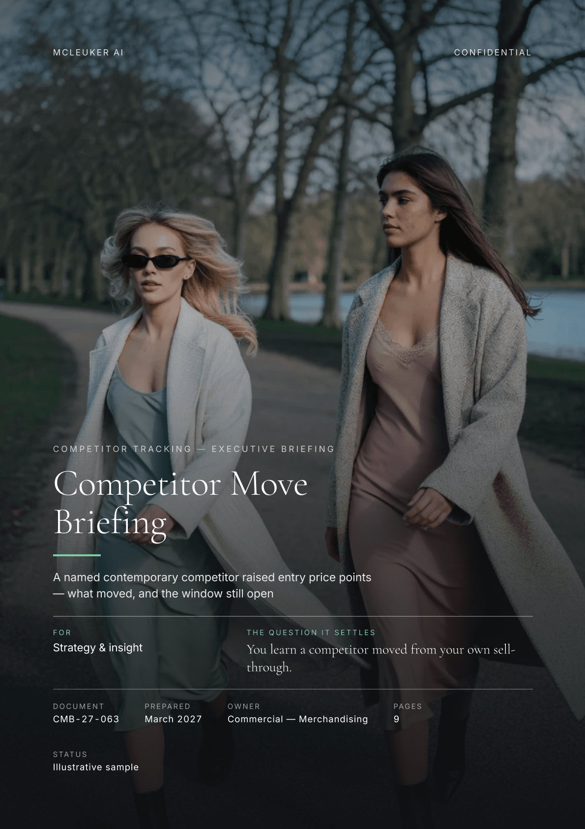 First page of Competitor Move Briefing, a PDF the platform produced