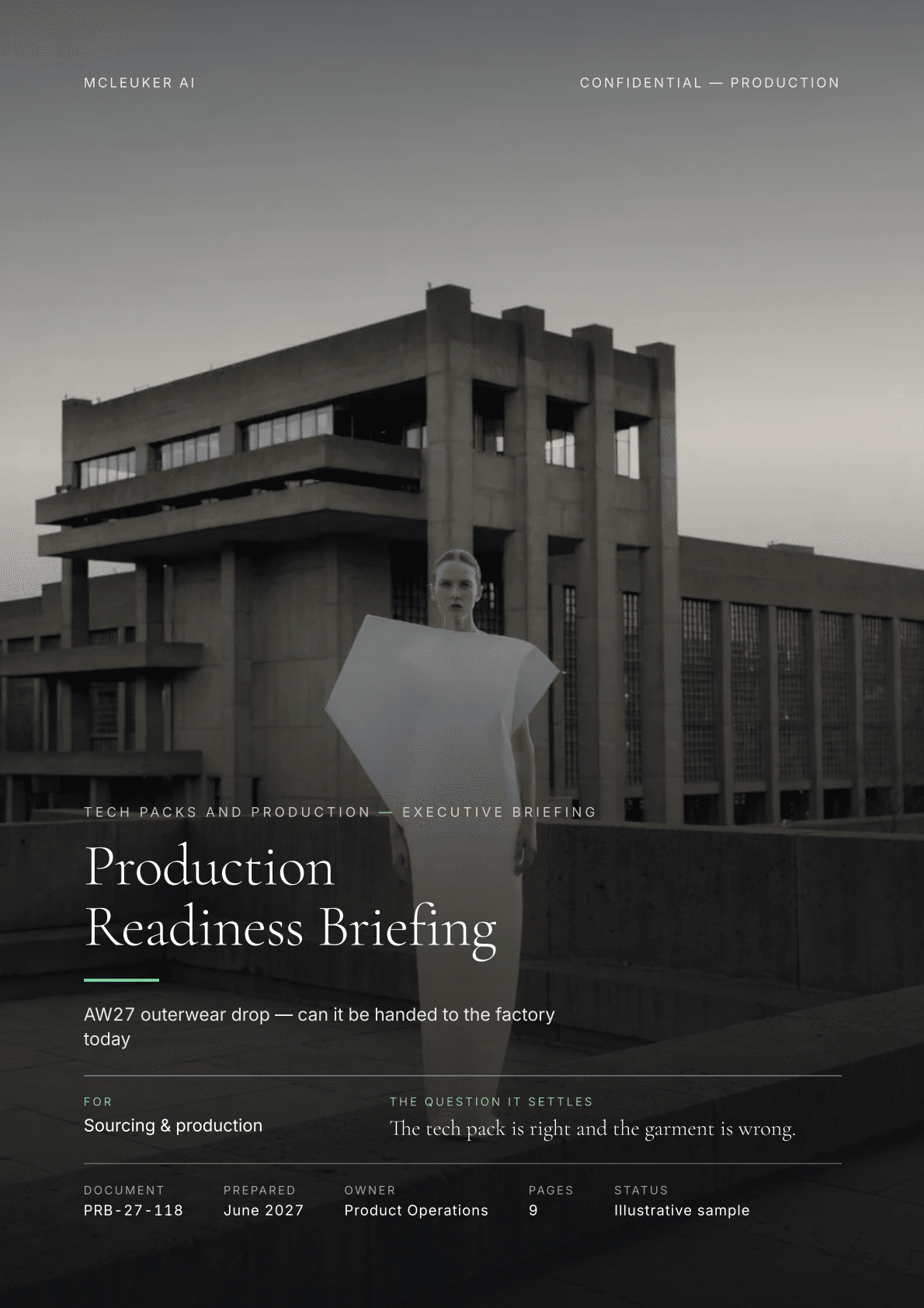 First page of Production Readiness Briefing, a PDF the platform produced