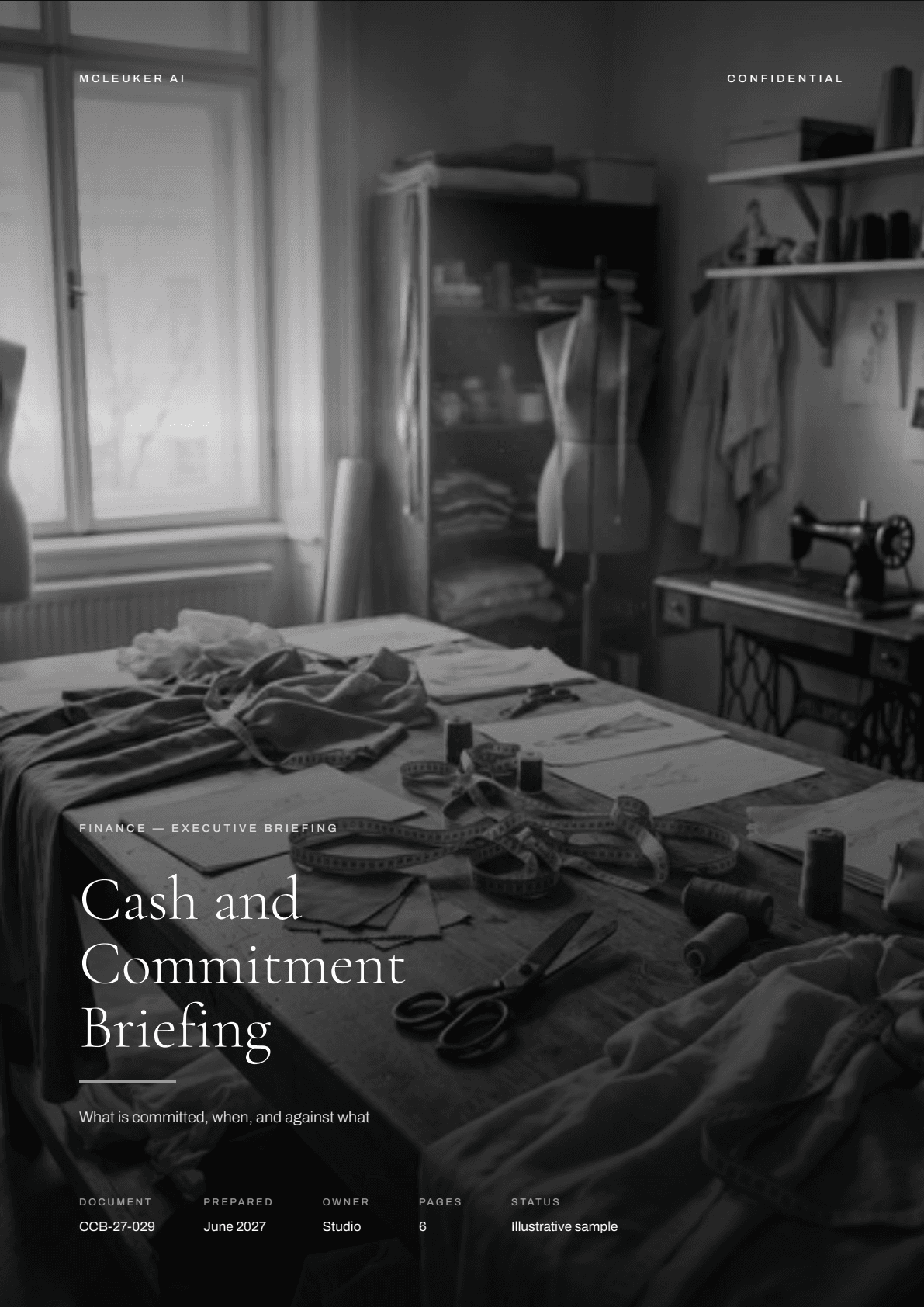 Cash and Commitment Briefing — cover