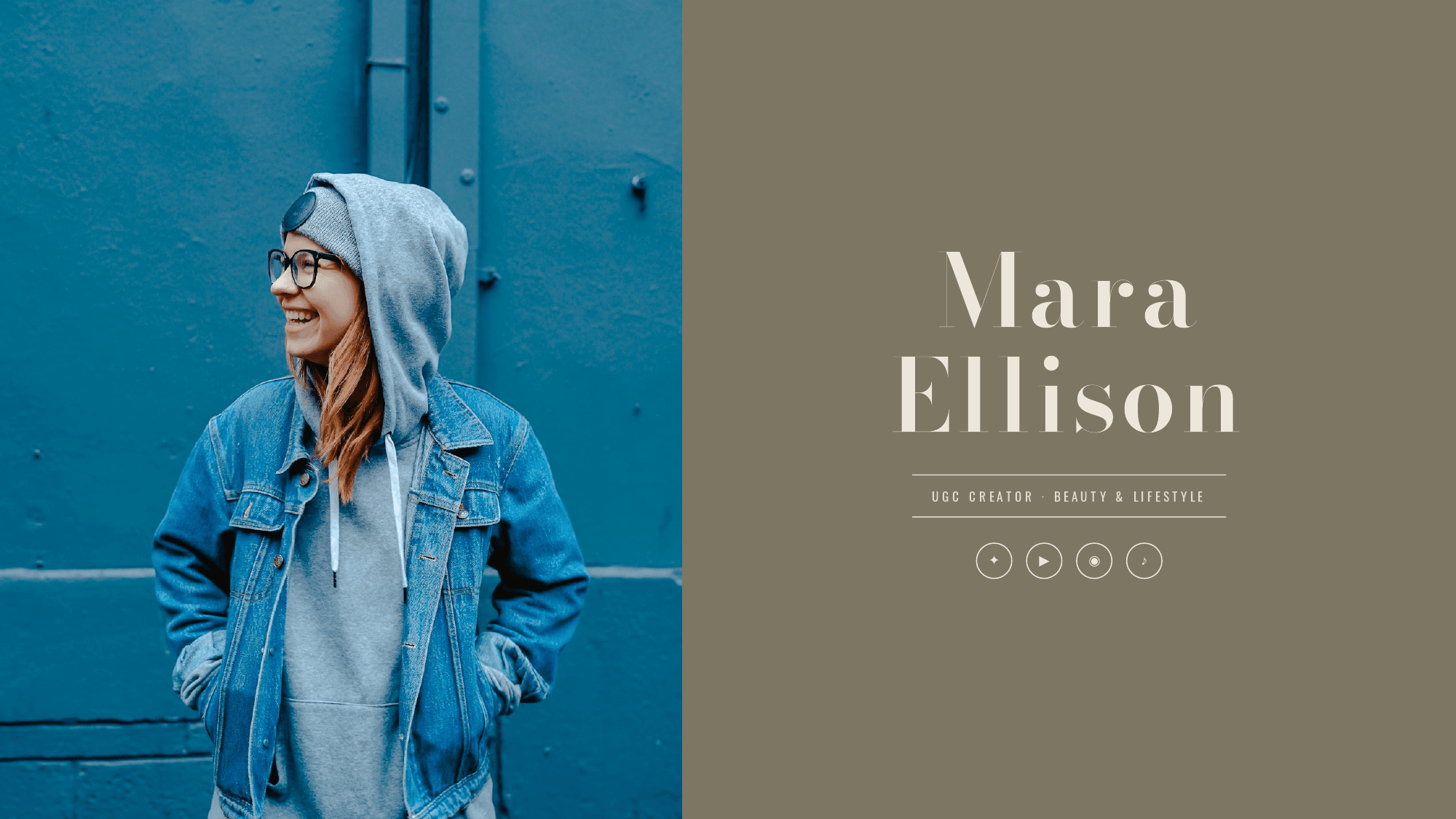 Mara Ellison - Beige Creator Deck, a portfolio produced by McLeuker AI