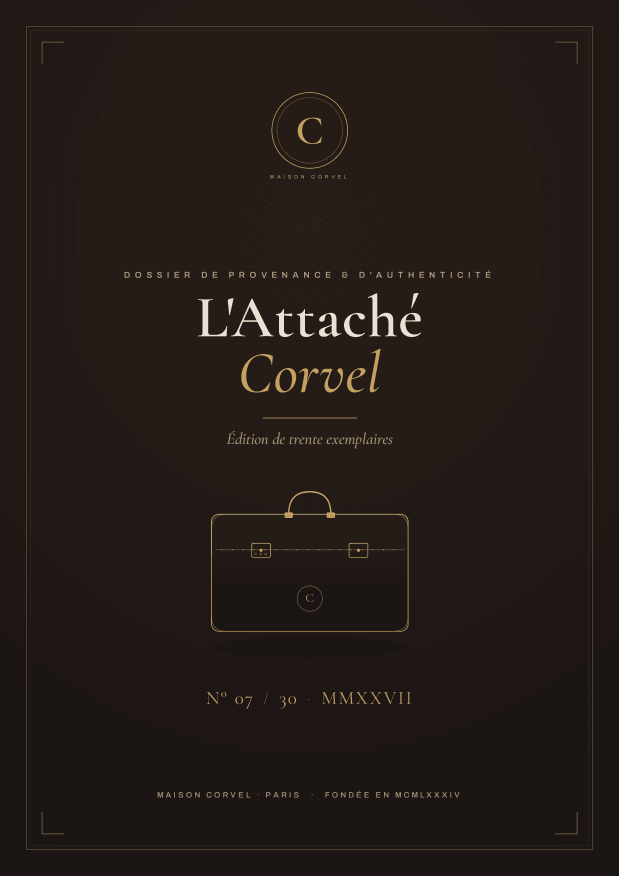 First page of Maison Corvel - L'Attaché Corvel, Édition de 30, a PDF the platform produced