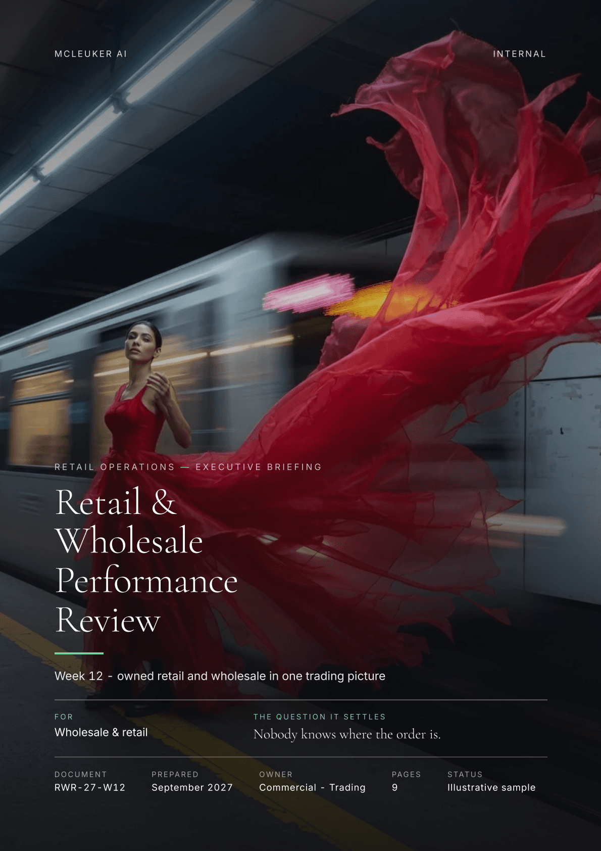 Retail & Wholesale Performance Review, a pdf produced by the platform