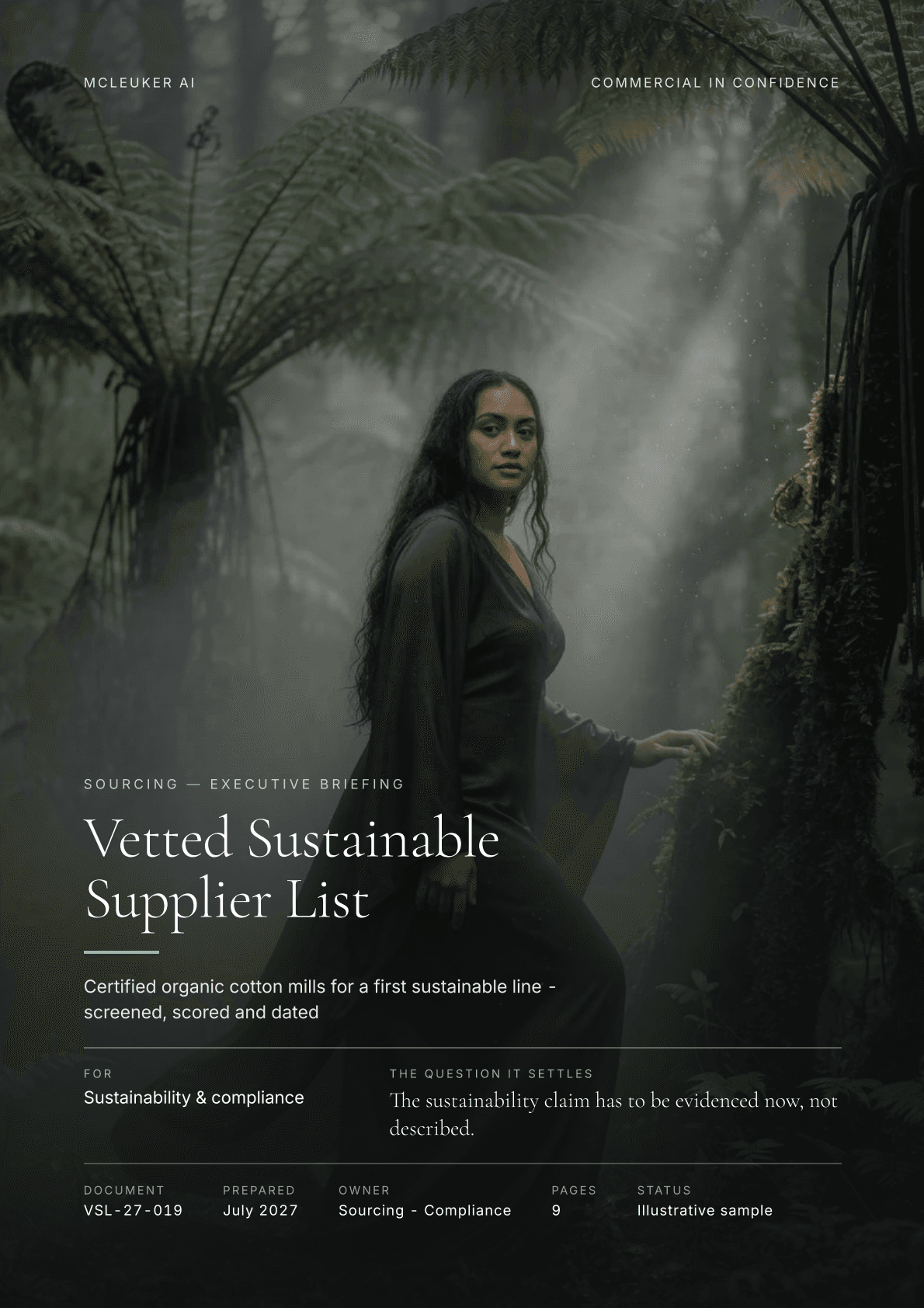 Vetted Sustainable Supplier List, a pdf produced by the platform
