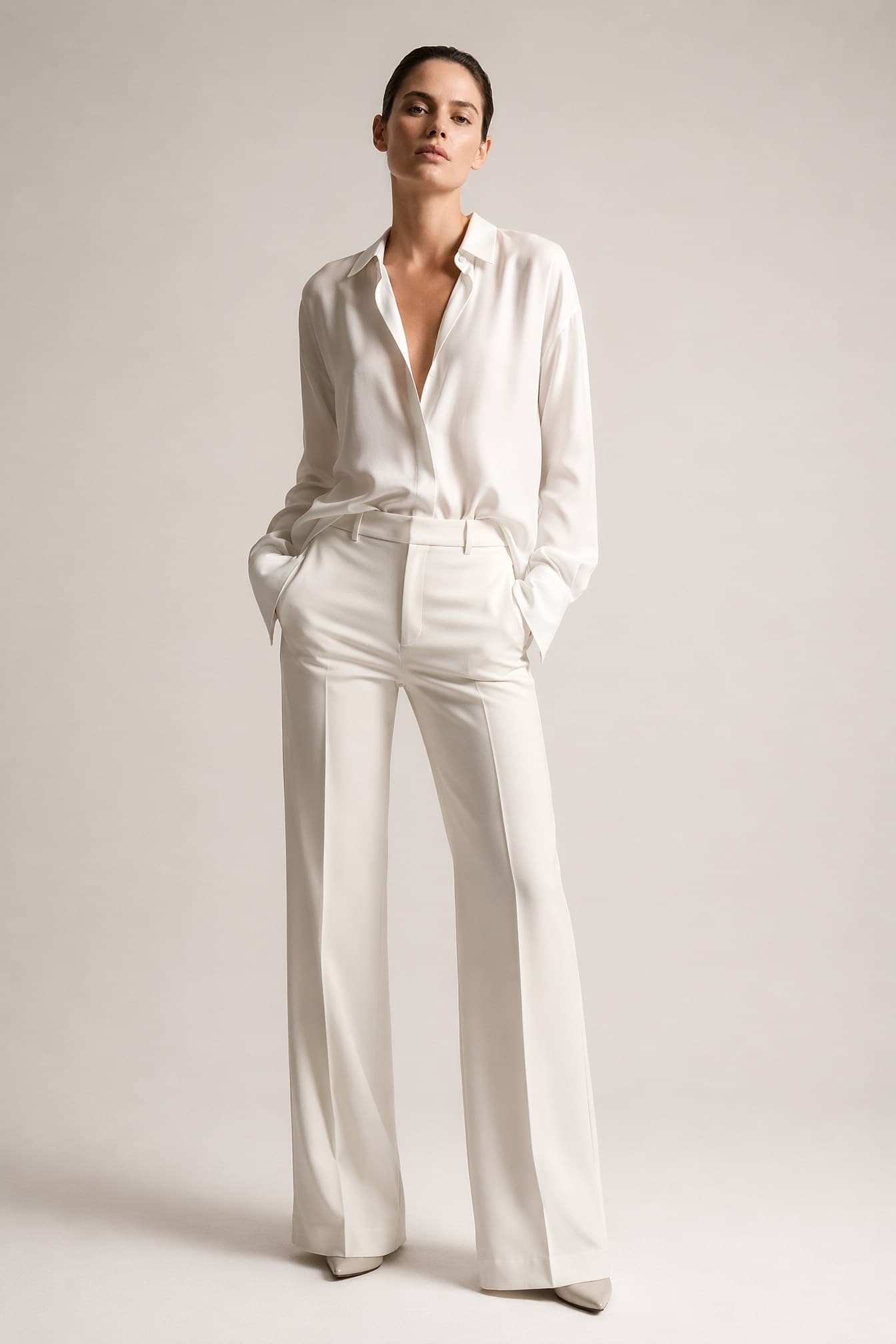Sleek · ivory flares