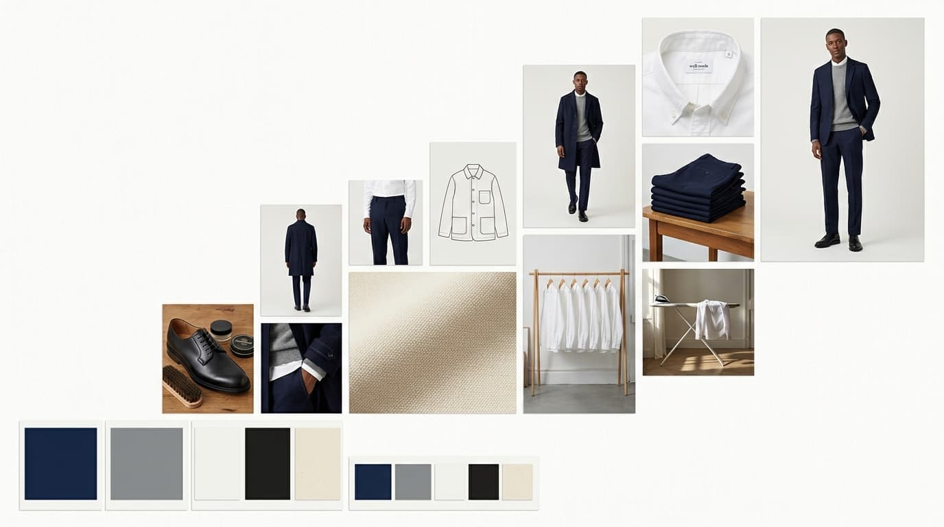 Uniform Grammar - moodboard generated by McLeuker AI