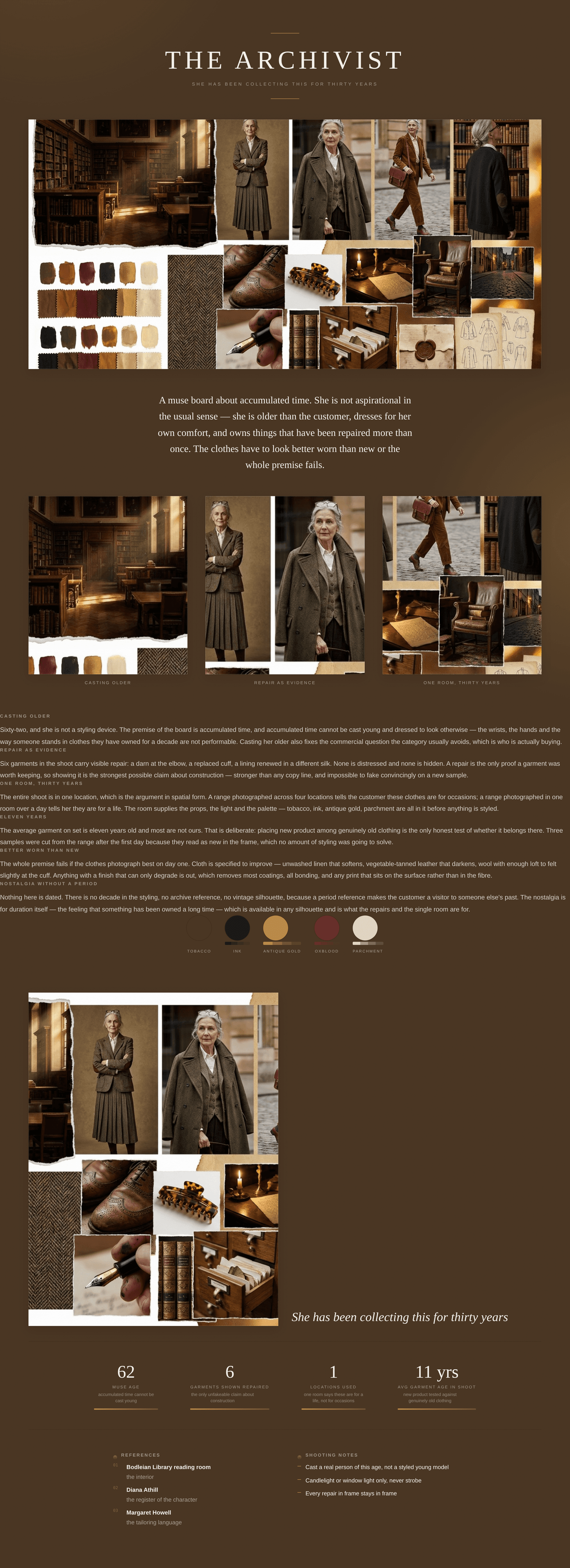 The top of a generated web page titled The Archivist