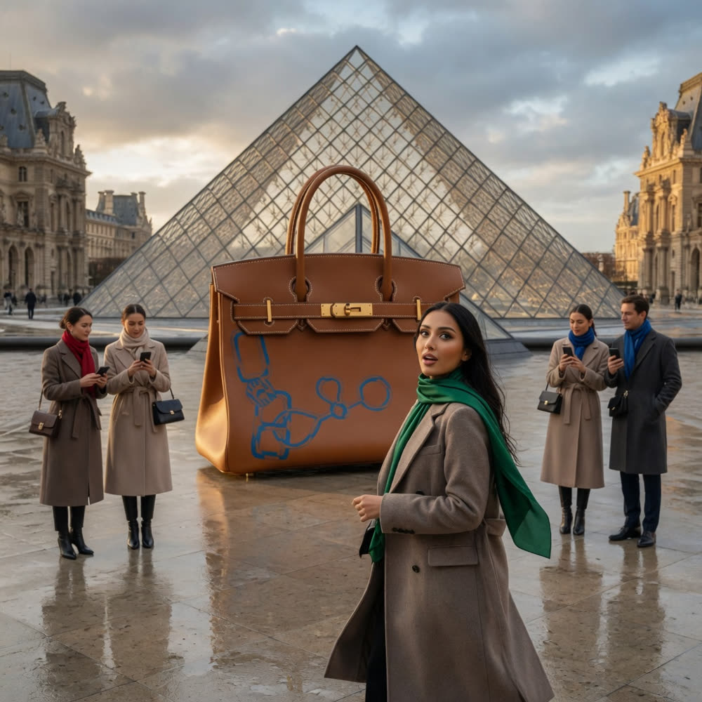 Louvre · dusk set backdrop