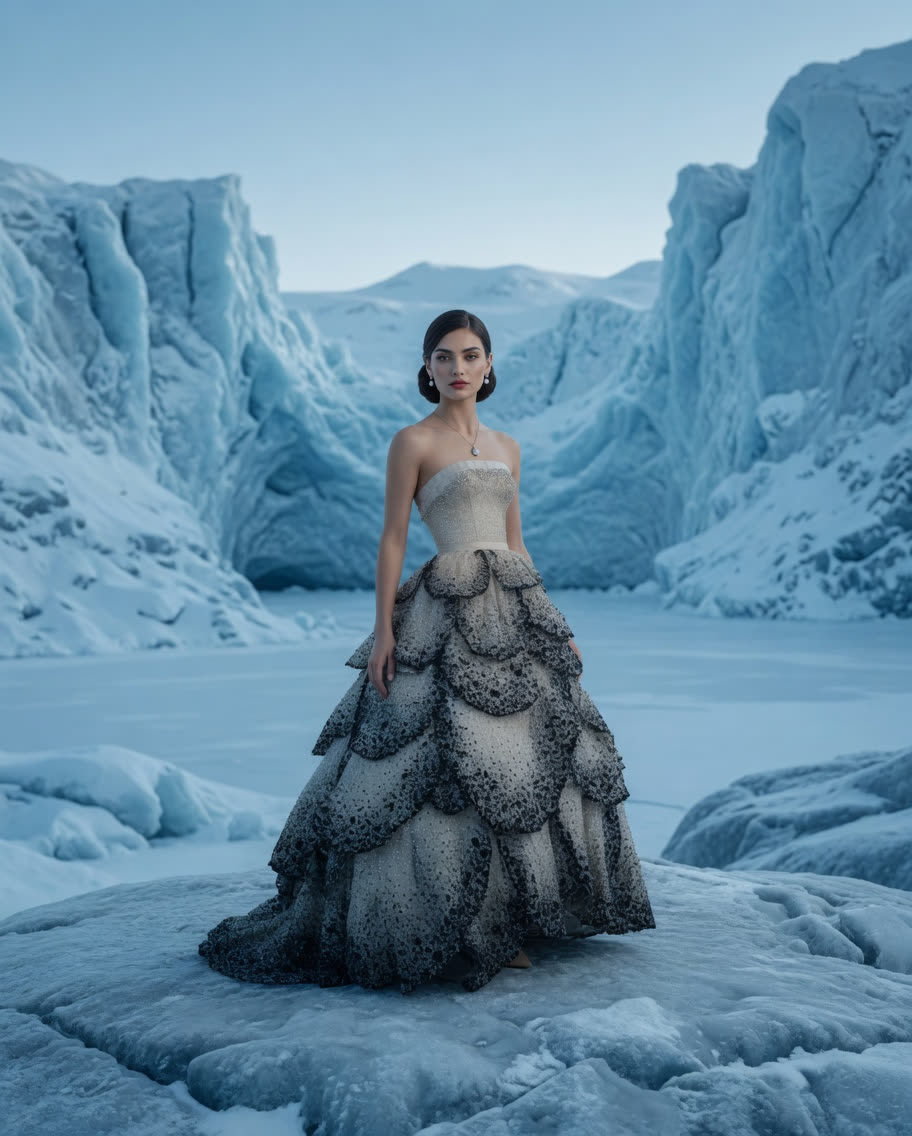 Cinematic · location — glacier, gold light